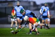 15 February 2020; Aaron Amond of Carlow in action against James Madden of Dublin during the Allianz Hurling League Division 1 Group B Round 3 match between Carlow and Dublin at Netwatch Cullen Park in Carlow. Photo by David Fitzgerald/Sportsfile