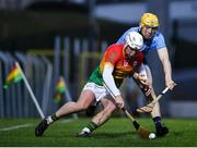 15 February 2020; Kevin McDonald of Carlow in action against Daire Gray of Dublin during the Allianz Hurling League Division 1 Group B Round 3 match between Carlow and Dublin at Netwatch Cullen Park in Carlow. Photo by David Fitzgerald/Sportsfile