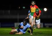15 February 2020; Donal Burke of Dublin in action against Gary Bennett of Carlow during the Allianz Hurling League Division 1 Group B Round 3 match between Carlow and Dublin at Netwatch Cullen Park in Carlow. Photo by David Fitzgerald/Sportsfile