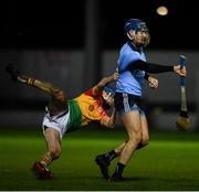 15 February 2020; Paul Ryan of Dublin is tackled by Sean Whelan of Carlow during the Allianz Hurling League Division 1 Group B Round 3 match between Carlow and Dublin at Netwatch Cullen Park in Carlow. Photo by David Fitzgerald/Sportsfile