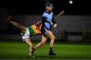 15 February 2020; Paul Ryan of Dublin is tackled by Sean Whelan of Carlow during the Allianz Hurling League Division 1 Group B Round 3 match between Carlow and Dublin at Netwatch Cullen Park in Carlow. Photo by David Fitzgerald/Sportsfile