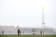 15 February 2020; Players are seen in heavy rain during the SSE Airtricity League Premier Division match between Bohemians and Shamrock Rovers at Dalymount Park in Dublin. Photo by Stephen McCarthy/Sportsfile