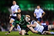 15 February 2020; Kieran Marmion of Connacht is tackled by James Ratti of Cardiff Blues during the Guinness PRO14 Round 11 match between Connacht and Cardiff Blues at the Sportsground in Galway. Photo by Eóin Noonan/Sportsfile