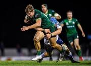 15 February 2020; Kyle Godwin of Connacht is tackled by Olly Robinson of Cardiff Blues during the Guinness PRO14 Round 11 match between Connacht and Cardiff Blues at the Sportsground in Galway. Photo by Eóin Noonan/Sportsfile