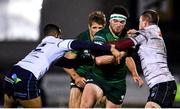 15 February 2020; Tom Daly of Connacht is tackled by Ben Thomas, right, and Will Boyde of Cardiff Blues during the Guinness PRO14 Round 11 match between Connacht and Cardiff Blues at the Sportsground in Galway. Photo by Sam Barnes/Sportsfile