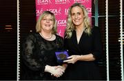 15 February 2020; Bríd Stack from Rockchapel GAA club in Cork is presented with her PR/Media medallion by LGFA President Marie Hickey during the Learn to Lead – LGFA Female Leadership Programme graduation evening at The Croke Park, Jones Road, Dublin. The Learn to Lead programme was devised to develop the next generation of leaders within Ladies Gaelic Football. Photo by Brendan Moran/Sportsfile