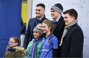 15 February 2020; Leinster players Conor O'Brien, Garry Ringrose and Hugh O'Sullivan in Autograph Alley at the Guinness PRO14 Round 11 match between Leinster and Toyota Cheetahs at the RDS Arena in Dublin. Photo by Ramsey Cardy/Sportsfile