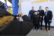 15 February 2020; Leinster players Conor O'Brien, Garry Ringrose and Hugh O'Sullivan in Autograph Alley at the Guinness PRO14 Round 11 match between Leinster and Toyota Cheetahs at the RDS Arena in Dublin. Photo by Ramsey Cardy/Sportsfile