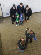 15 February 2020; Leinster players Conor O'Brien, Garry Ringrose and Hugh O'Sullivan in Autograph Alley at the Guinness PRO14 Round 11 match between Leinster and Toyota Cheetahs at the RDS Arena in Dublin. Photo by Ramsey Cardy/Sportsfile