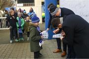 15 February 2020; Leinster players Conor O'Brien, Garry Ringrose and Hugh O'Sullivan in Autograph Alley at the Guinness PRO14 Round 11 match between Leinster and Toyota Cheetahs at the RDS Arena in Dublin. Photo by Ramsey Cardy/Sportsfile