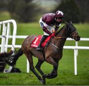 16 February 2020; Tiger Roll, with Keith Donoghue up, jumps the last, first time round, during the Ladbrokes Ireland Boyne Hurdle at Navan Racecourse in Navan, Meath. Photo by Harry Murphy/Sportsfile