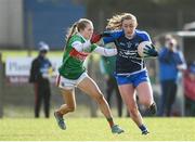 16 February 2020; Caoimhe McGrath of Waterford in action against Grace Kelly of Mayo during the Lidl Ladies National Football League Division 1 Round 3 match between Mayo and Waterford at Swinford Amenity Park in Swinford, Mayo. Photo by Sam Barnes/Sportsfile