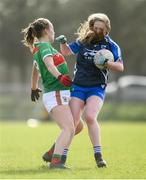 16 February 2020; Chloe Fennell of Waterford in action against Allanah Duffy of Mayo during the Lidl Ladies National Football League Division 1 Round 3 match between Mayo and Waterford at Swinford Amenity Park in Swinford, Mayo. Photo by Sam Barnes/Sportsfile