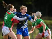 16 February 2020; Caoimhe McGrath of Waterford in action against Ciara McManamon, left, Aisling Tarpey, behind, and Allanah Duffy of Mayo during the Lidl Ladies National Football League Division 1 Round 3 match between Mayo and Waterford at Swinford Amenity Park in Swinford, Mayo. Photo by Sam Barnes/Sportsfile