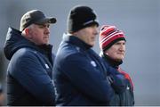 16 February 2020; Cork manager Kieran Kingston, right, with selectors Ger Cunningham, left, and Diarmuid O'Sullivan during the Allianz Hurling League Division 1 Group A Round 3 match between Westmeath and Cork at TEG Cusack Park in Mullingar, Westmeath. Photo by Ramsey Cardy/Sportsfile