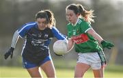 16 February 2020; Fiona Doherty of Mayo in action against Liz Devine of Waterford during the Lidl Ladies National Football League Division 1 Round 3 match between Mayo and Waterford at Swinford Amenity Park in Swinford, Mayo. Photo by Sam Barnes/Sportsfile