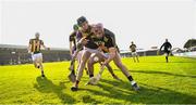 16 February 2020; Ciaran Wallace of Kilkenny is tackled by Joe O'Connor of Wexford during the Allianz Hurling League Division 1 Group B Round 3 match between Wexford and Kilkenny at Chadwicks Wexford Park in Wexford. Photo by Ray McManus/Sportsfile