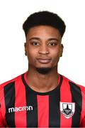 1 February 2020; Eric Abulu during a Longford Town Squad Portraits session at City Calling Stadium in Longford. Photo by Sam Barnes/Sportsfile