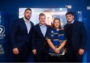 15 February 2020; Leinster players Jack Conan, James Tracy and Vakh Abdaladze with supporters in the blue room prior to the Guinness PRO14 Round 11 match between Leinster and Toyota Cheetahs at the RDS Arena in Dublin. Photo by Harry Murphy/Sportsfile
