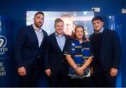 15 February 2020; Leinster players Jack Conan, James Tracy and Vakh Abdaladze with supporters in the blue room prior to the Guinness PRO14 Round 11 match between Leinster and Toyota Cheetahs at the RDS Arena in Dublin. Photo by Harry Murphy/Sportsfile