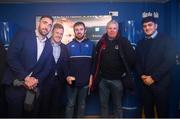 15 February 2020; Leinster players Jack Conan, James Tracy and Vakh Abdaladze with supporters in the blue room prior to the Guinness PRO14 Round 11 match between Leinster and Toyota Cheetahs at the RDS Arena in Dublin. Photo by Harry Murphy/Sportsfile