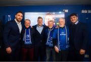 15 February 2020; Leinster players Jack Conan, James Tracy and Vakh Abdaladze with supporters in the blue room prior to the Guinness PRO14 Round 11 match between Leinster and Toyota Cheetahs at the RDS Arena in Dublin. Photo by Harry Murphy/Sportsfile