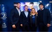 15 February 2020; Leinster players Jack Conan, James Tracy and Vakh Abdaladze with supporters in the blue room prior to the Guinness PRO14 Round 11 match between Leinster and Toyota Cheetahs at the RDS Arena in Dublin. Photo by Harry Murphy/Sportsfile