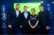 15 February 2020; Leinster players Jack Conan, James Tracy and Vakh Abdaladze with supporters in the blue room prior to the Guinness PRO14 Round 11 match between Leinster and Toyota Cheetahs at the RDS Arena in Dublin. Photo by Harry Murphy/Sportsfile