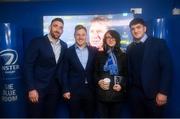 15 February 2020; Leinster players Jack Conan, James Tracy and Vakh Abdaladze with supporters in the blue room prior to the Guinness PRO14 Round 11 match between Leinster and Toyota Cheetahs at the RDS Arena in Dublin. Photo by Harry Murphy/Sportsfile