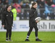 15 February 2020; Action from the Bank of Ireland Half-Time Minis bteween Athy RFC and Longford RFC at the Guinness PRO14 Round 11 match between Leinster and Toyota Cheetahs at the RDS Arena in Dublin. Photo by Harry Murphy/Sportsfile