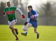 16 February 2020; Aileen Wall of Waterford in action against Nicola O'Malley of Mayo during the Lidl Ladies National Football League Division 1 Round 3 match between Mayo and Waterford at Swinford Amenity Park in Swinford, Mayo. Photo by Sam Barnes/Sportsfile