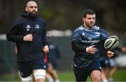 17 February 2020; Conor Maguire, right, and Scott Fardy during Leinster Rugby squad training at UCD in Dublin. Photo by Ramsey Cardy/Sportsfile