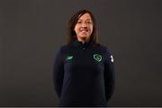 28 February 2018; Kit manager Clare Conlon during a Republic of Ireland women's portrait session at Fota Island in Cork. Photo by Stephen McCarthy/Sportsfile