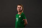 28 February 2018; Eabha O'Mahony during a Republic of Ireland women's portrait session at Fota Island in Cork. Photo by Stephen McCarthy/Sportsfile