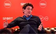 18 February 2020; Virgin Media Sport analyst Keith Andrews giving his views ahead of the Champions League last 16 tie between Atletico Madrid and Liverpool on Tuesday night (8pm kick-off on Virgin Media Sport) during an Off The Ball Live gig in association with Virgin Media, at The Alex Hotel in Dublin. Photo by Brendan Moran/Sportsfile