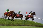 18 February 2020; Runners and Riders including Ard Na Carraig, with Barry Browne up, right, jump Ruby's Double during the P.P. Hogan Memorial Cross Country Steeplechase at Punchestown Racecourse in Kildare. Photo by Harry Murphy/Sportsfile