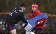 18 February 2020; John Hodnett, right, and Diarmuid Barron during Munster Rugby squad training at the University of Limerick in Limerick. Photo by David Fitzgerald/Sportsfile