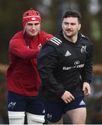 18 February 2020; Diarmuid Barron, right, and John Hodnett during Munster Rugby squad training at the University of Limerick in Limerick. Photo by David Fitzgerald/Sportsfile