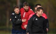18 February 2020; Alex McHenry, left, and Darren O'Shea during Munster Rugby squad training at the University of Limerick in Limerick. Photo by David Fitzgerald/Sportsfile