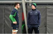 19 February 2020; Former Ireland captain Paul O'Connell in conversation with James Ryan, left, during Ireland Rugby squad training at IRFU High Performance Centre at the Sport Ireland Campus in Dublin. Photo by Brendan Moran/Sportsfile