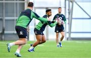 19 February 2020; Bundee Aki during Ireland Rugby squad training at IRFU High Performance Centre at the Sport Ireland Campus in Dublin. Photo by Brendan Moran/Sportsfile