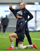 19 February 2020; Jonathan Sexton with head of rehabilitation and physio Phil Glasgow during Ireland Rugby squad training at IRFU High Performance Centre at the Sport Ireland Campus in Dublin. Photo by Brendan Moran/Sportsfile