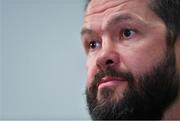 19 February 2020; Head coach Andy Farrell during an Ireland Rugby press conference in the Sport Ireland National Indoor Arena at the Sport Ireland Campus in Dublin. Photo by Brendan Moran/Sportsfile