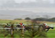 19 February 2020; A general view of runners and riders during the Ten Weeks To Punchestown Festival Mares Maiden Hurdle at Punchestown Racecourse in Kildare. Photo by Harry Murphy/Sportsfile