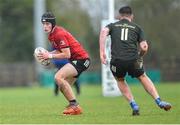 19 February 2020; Luke Andrews Walsh of North East Area in action against Fionn O'Grady of Midlands Area during the Shane Horgan Cup Round 4 match between North East Area and Midlands Area at Ashbourne RFC in Ashbourne, Co Meath. Photo by Piaras Ó Mídheach/Sportsfile