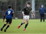 19 February 2020; Tom Larke of Metro Area in action against Dylan Kelly of North Midlands Area during the Shane Horgan Cup Round 4 match between Metro Area and North Midlands Area at Ashbourne RFC in Ashbourne, Co Meath. Photo by Piaras Ó Mídheach/Sportsfile