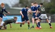 19 February 2020; Sean Tipper of North Midlands Area gets past Cian McMahon of Metro Area, left, during the Shane Horgan Cup Round 4 match between Metro Area and North Midlands Area at Ashbourne RFC in Ashbourne, Co Meath. Photo by Piaras Ó Mídheach/Sportsfile