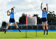 20 February 2020; Dublin camogie player Laura Twomey, left, and Dublin footballer Leah Caffrey were in Parnell Park today launching the AIG “Show Your Skills’ Challenge in support of 20x20. AIG are calling on women and girls of all ages, all abilities and all sports to showcase their talents by entering the online competition at aig.ie/skills to be in with a chance to win a monthly €1,000 prize. Photo by Seb Daly/Sportsfile