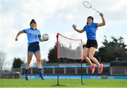 20 February 2020; Dublin footballer Leah Caffrey, left, and badminton’s Sara Boyle were in Parnell Park today launching the AIG “Show Your Skills’ Challenge in support of 20x20. AIG are calling on women and girls of all ages, all abilities and all sports to showcase their talents by entering the online competition at aig.ie/skills to be in with a chance to win a monthly €1,000 prize. Photo by Seb Daly/Sportsfile