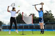 20 February 2020; Tennis player Grainne O’Neill, left, and Dublin camogie player Laura Twomey were in Parnell Park today launching the AIG “Show Your Skills’ Challenge in support of 20x20. AIG are calling on women and girls of all ages, all abilities and all sports to showcase their talents by entering the online competition at aig.ie/skills to be in with a chance to win a monthly €1,000 prize. Photo by Seb Daly/Sportsfile